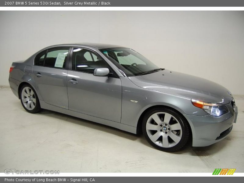 Silver Grey Metallic / Black 2007 BMW 5 Series 530i Sedan