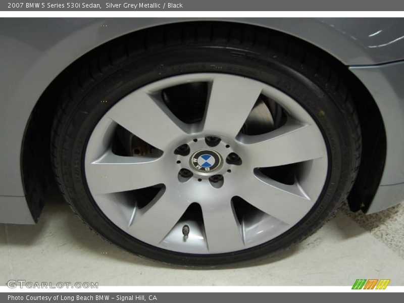 Silver Grey Metallic / Black 2007 BMW 5 Series 530i Sedan