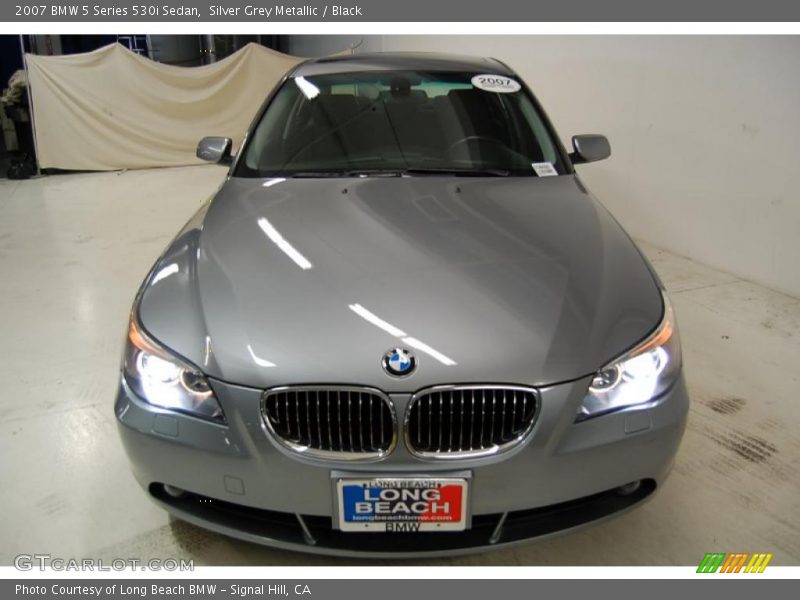 Silver Grey Metallic / Black 2007 BMW 5 Series 530i Sedan