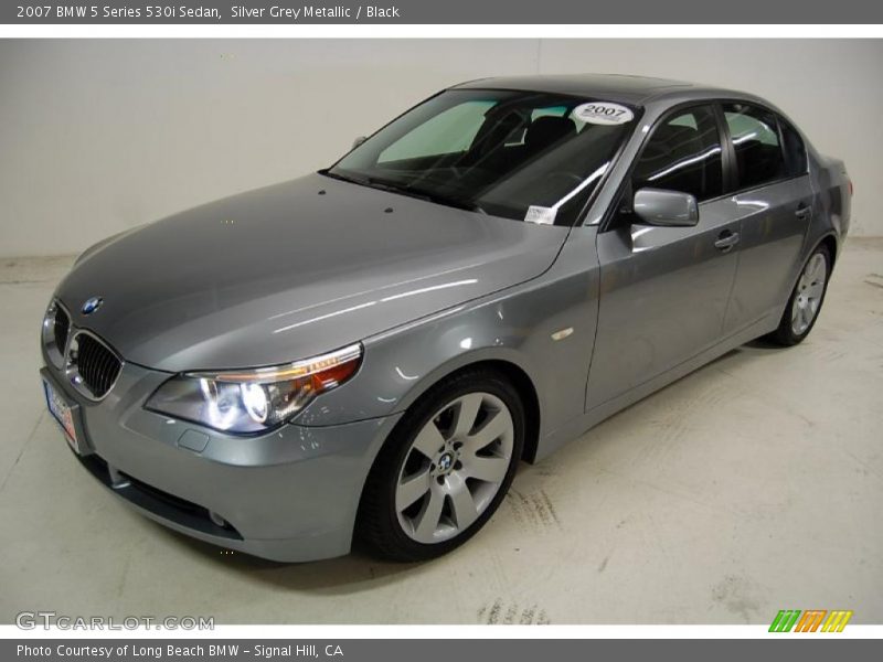 Silver Grey Metallic / Black 2007 BMW 5 Series 530i Sedan