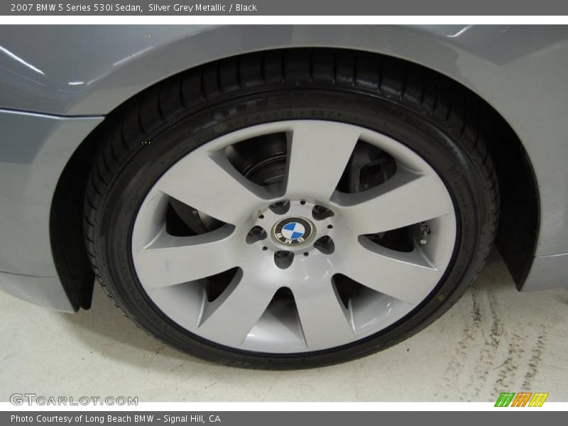 Silver Grey Metallic / Black 2007 BMW 5 Series 530i Sedan