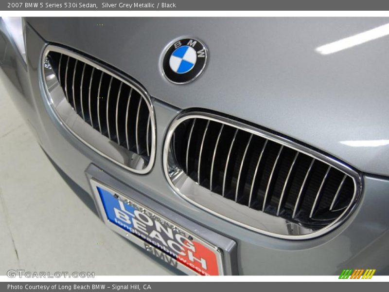 Silver Grey Metallic / Black 2007 BMW 5 Series 530i Sedan