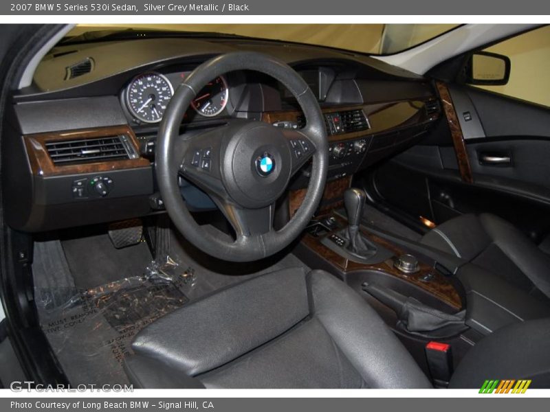 Silver Grey Metallic / Black 2007 BMW 5 Series 530i Sedan