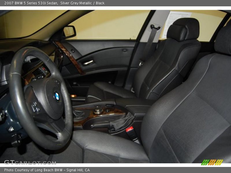 Silver Grey Metallic / Black 2007 BMW 5 Series 530i Sedan