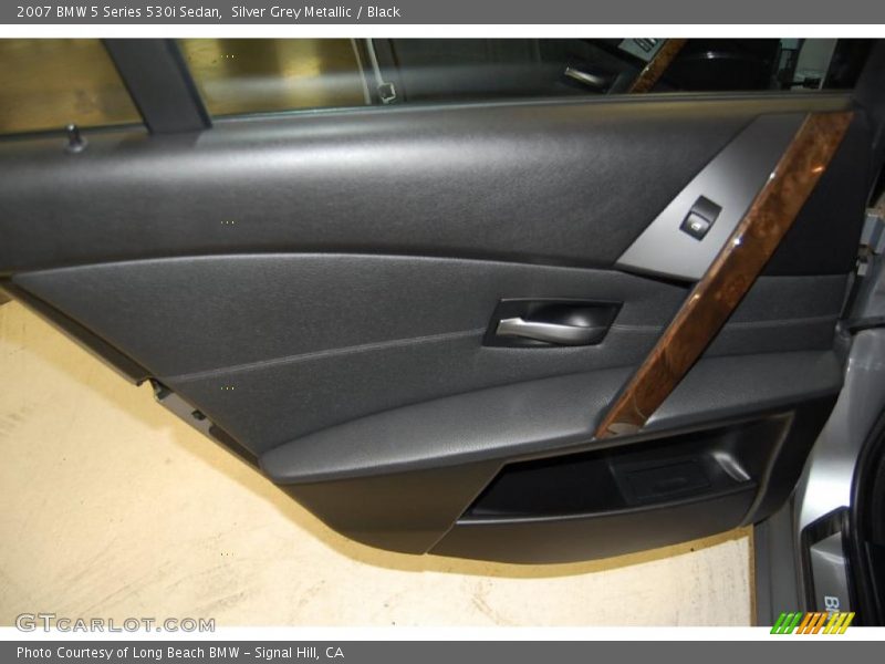 Silver Grey Metallic / Black 2007 BMW 5 Series 530i Sedan