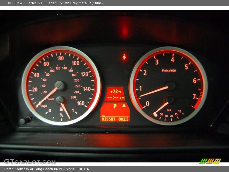Silver Grey Metallic / Black 2007 BMW 5 Series 530i Sedan