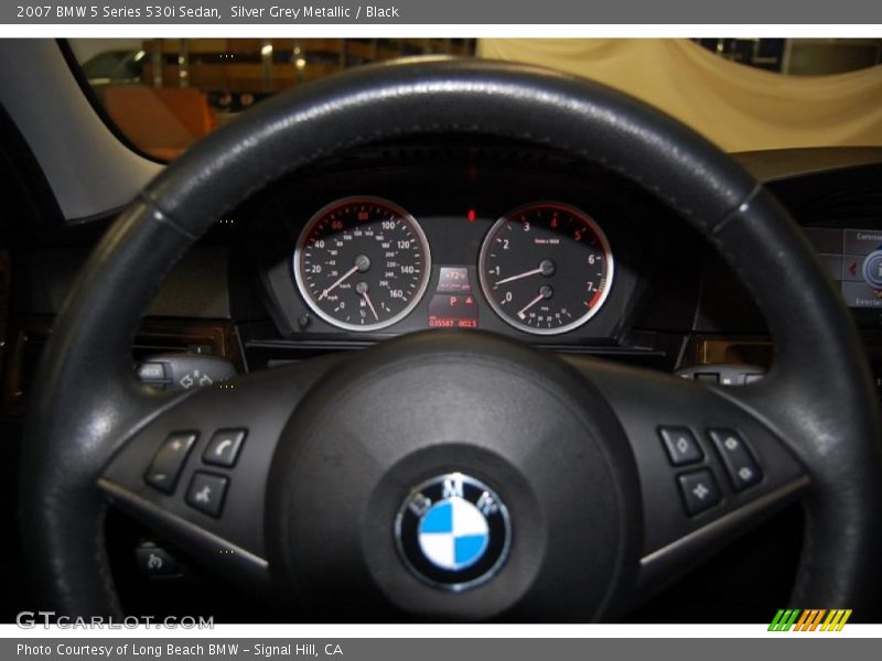 Silver Grey Metallic / Black 2007 BMW 5 Series 530i Sedan