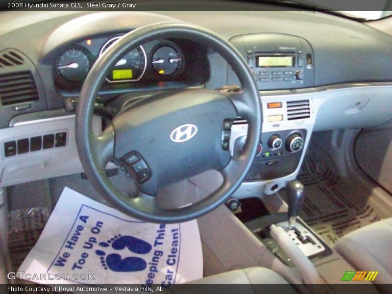 Steel Gray / Gray 2008 Hyundai Sonata GLS