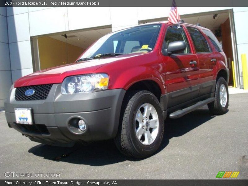 Red / Medium/Dark Pebble 2007 Ford Escape XLT