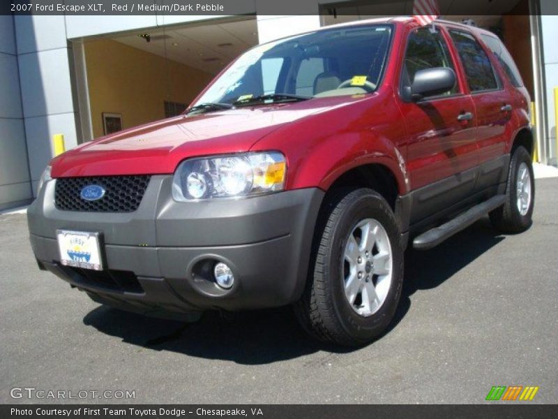 Red / Medium/Dark Pebble 2007 Ford Escape XLT