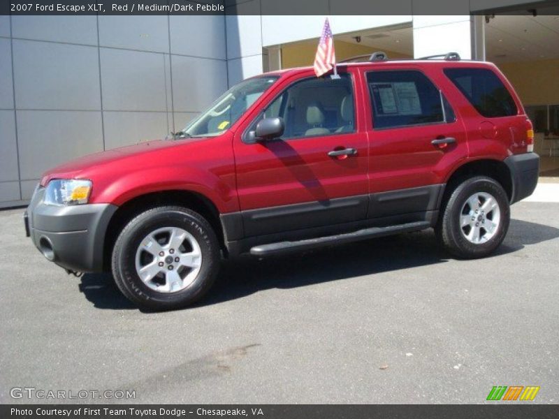 Red / Medium/Dark Pebble 2007 Ford Escape XLT