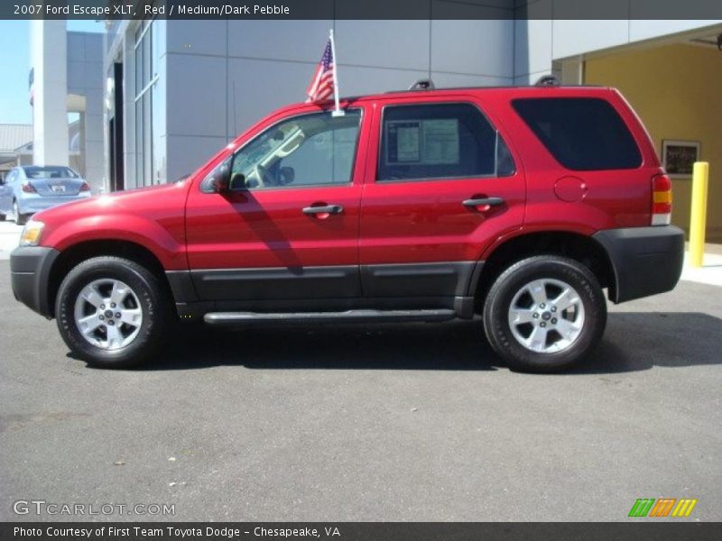 Red / Medium/Dark Pebble 2007 Ford Escape XLT