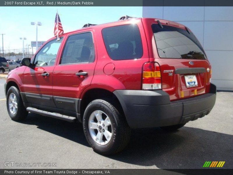 Red / Medium/Dark Pebble 2007 Ford Escape XLT