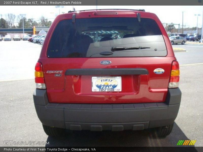 Red / Medium/Dark Pebble 2007 Ford Escape XLT