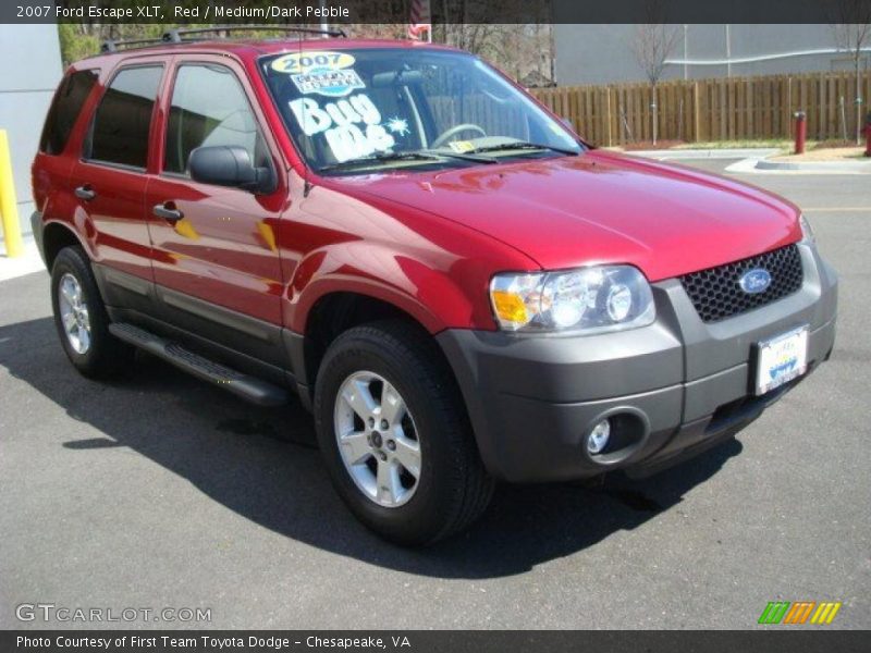 Red / Medium/Dark Pebble 2007 Ford Escape XLT