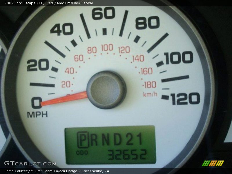 Red / Medium/Dark Pebble 2007 Ford Escape XLT