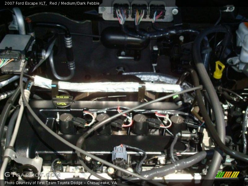 Red / Medium/Dark Pebble 2007 Ford Escape XLT