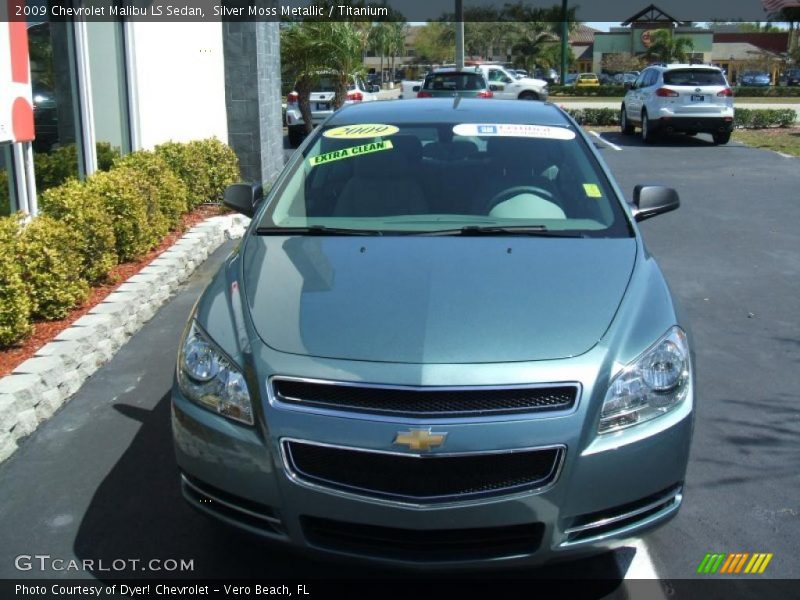 Silver Moss Metallic / Titanium 2009 Chevrolet Malibu LS Sedan