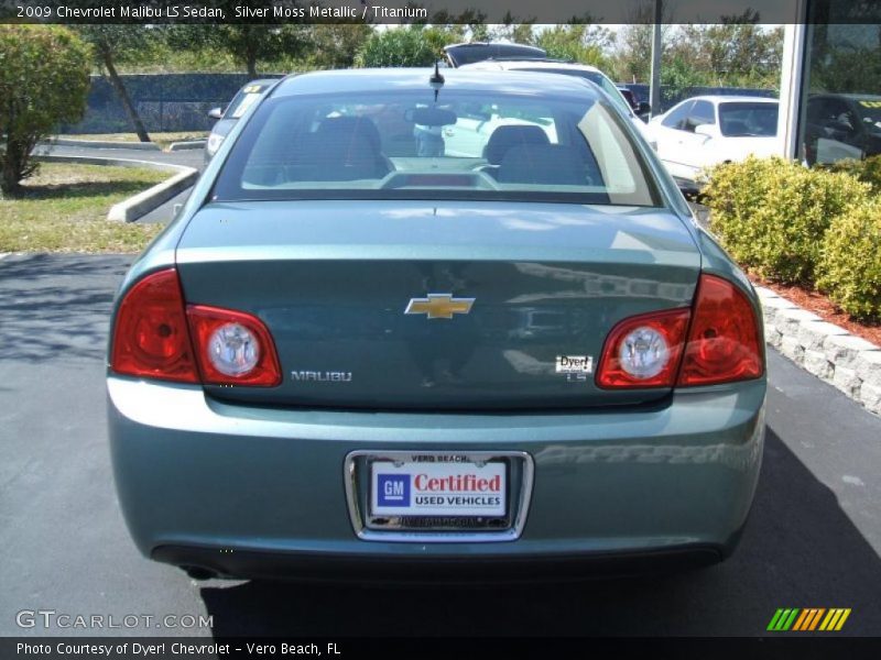 Silver Moss Metallic / Titanium 2009 Chevrolet Malibu LS Sedan