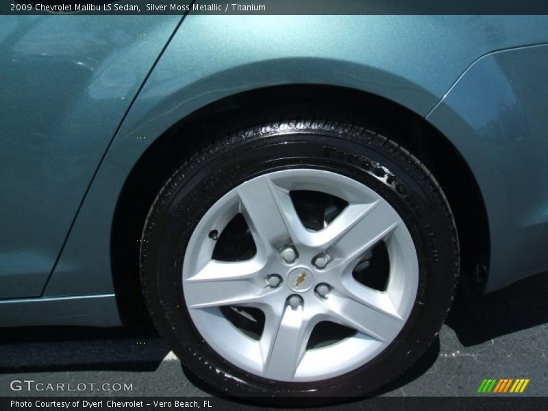 Silver Moss Metallic / Titanium 2009 Chevrolet Malibu LS Sedan