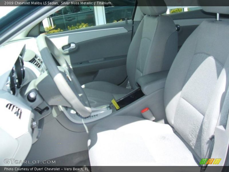 Silver Moss Metallic / Titanium 2009 Chevrolet Malibu LS Sedan