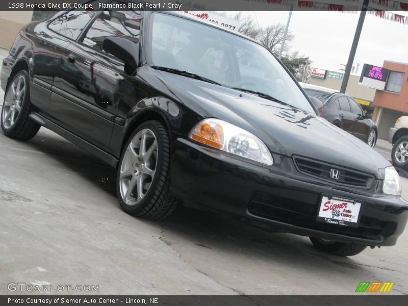 Flamenco Black Pearl / Gray 1998 Honda Civic DX Coupe