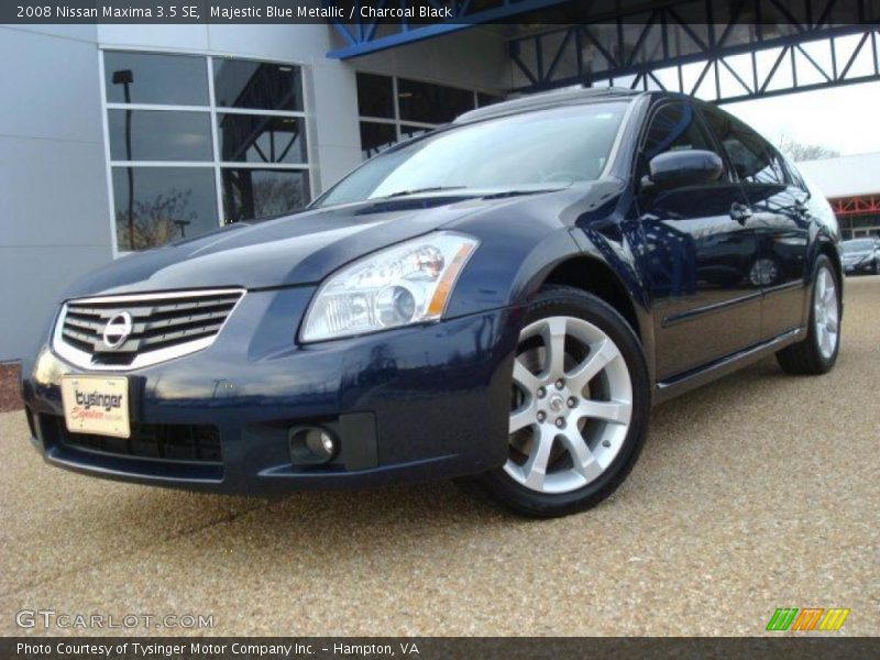 Majestic Blue Metallic / Charcoal Black 2008 Nissan Maxima 3.5 SE