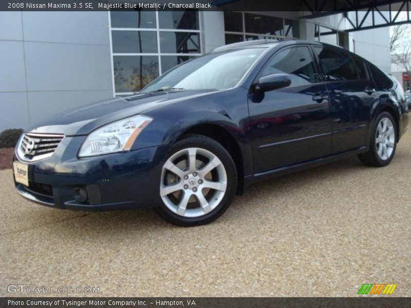 Majestic Blue Metallic / Charcoal Black 2008 Nissan Maxima 3.5 SE