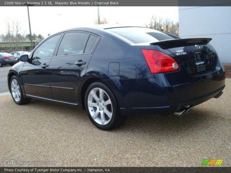 Majestic Blue Metallic / Charcoal Black 2008 Nissan Maxima 3.5 SE
