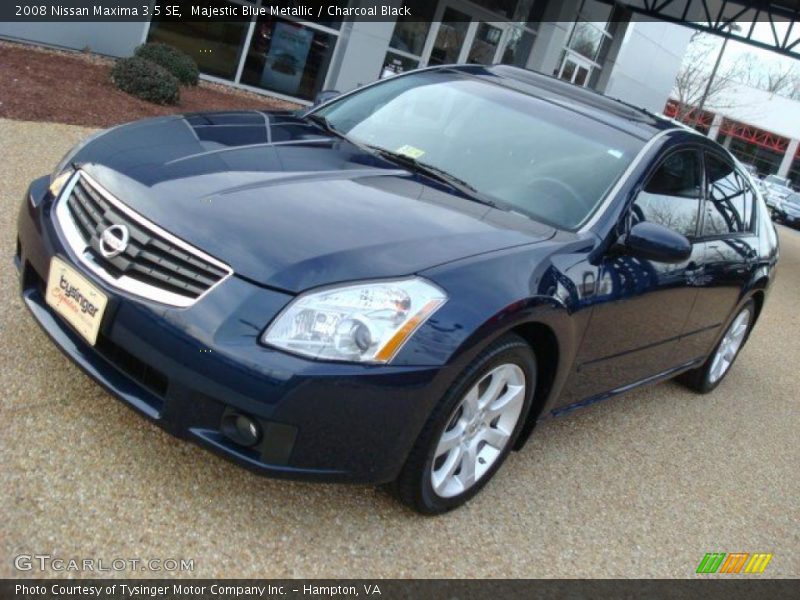Majestic Blue Metallic / Charcoal Black 2008 Nissan Maxima 3.5 SE