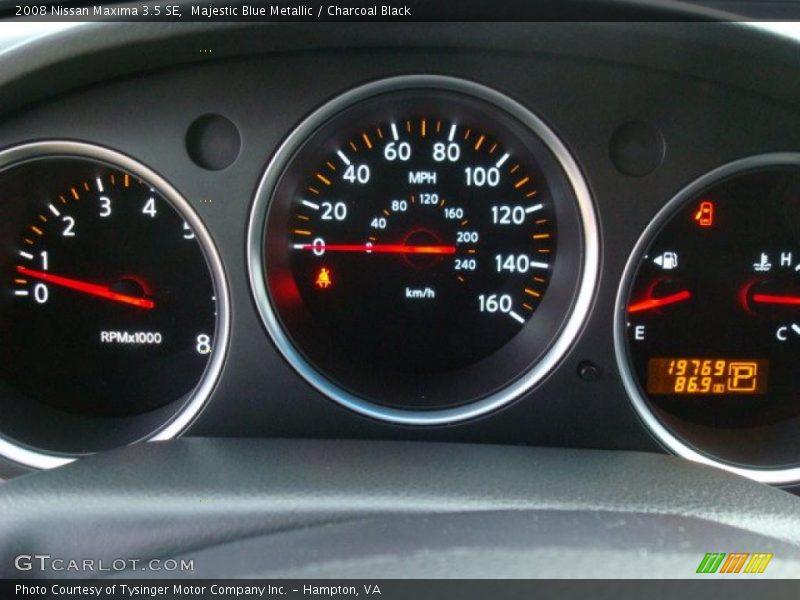 Majestic Blue Metallic / Charcoal Black 2008 Nissan Maxima 3.5 SE