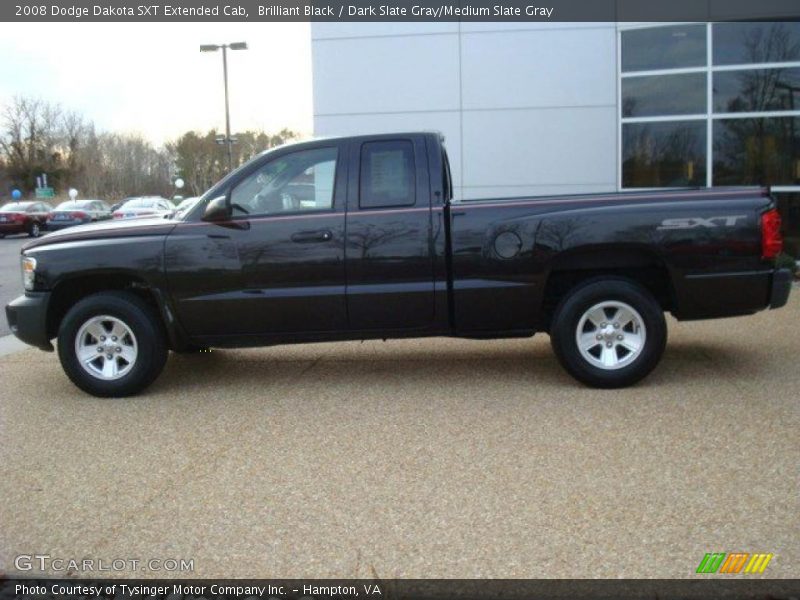 Brilliant Black / Dark Slate Gray/Medium Slate Gray 2008 Dodge Dakota SXT Extended Cab