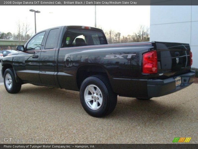 Brilliant Black / Dark Slate Gray/Medium Slate Gray 2008 Dodge Dakota SXT Extended Cab