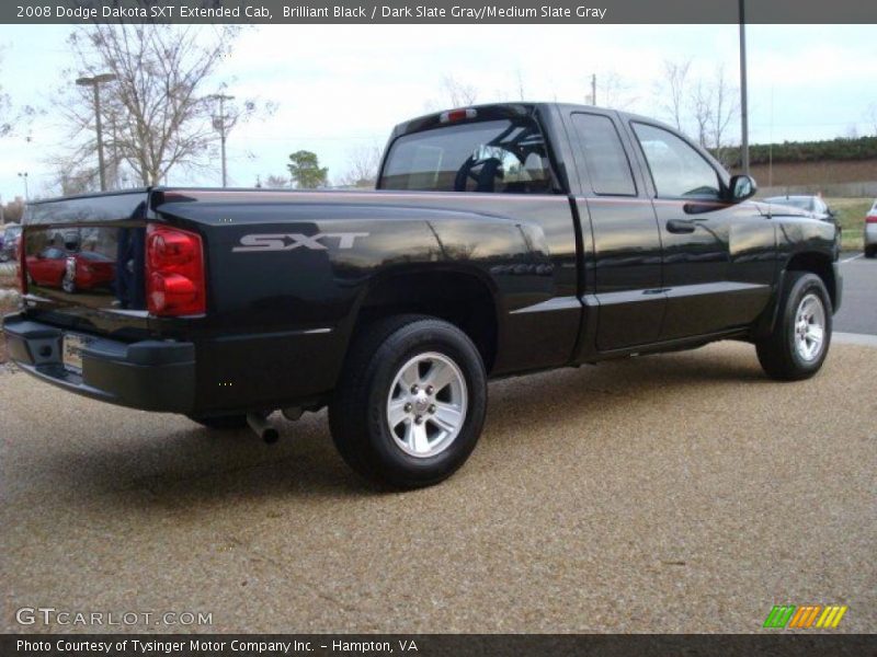 Brilliant Black / Dark Slate Gray/Medium Slate Gray 2008 Dodge Dakota SXT Extended Cab