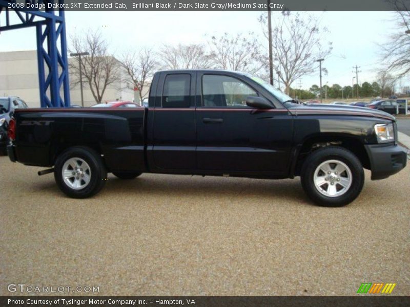 Brilliant Black / Dark Slate Gray/Medium Slate Gray 2008 Dodge Dakota SXT Extended Cab
