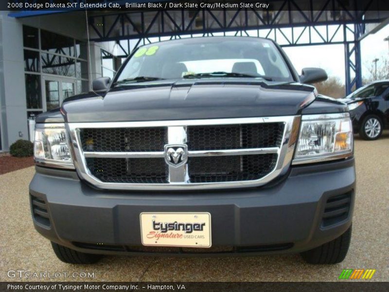 Brilliant Black / Dark Slate Gray/Medium Slate Gray 2008 Dodge Dakota SXT Extended Cab