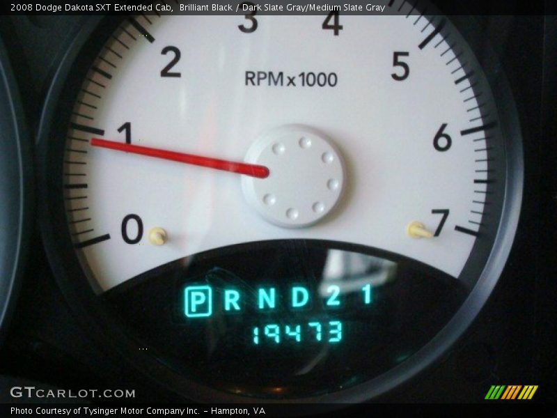 Brilliant Black / Dark Slate Gray/Medium Slate Gray 2008 Dodge Dakota SXT Extended Cab