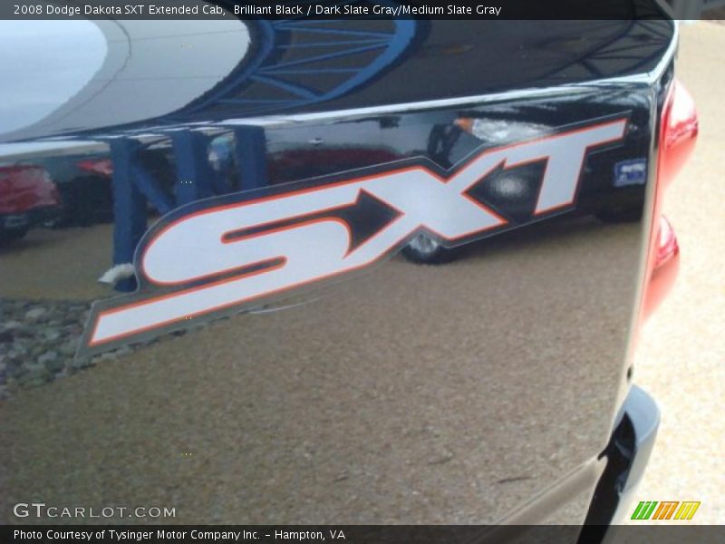 Brilliant Black / Dark Slate Gray/Medium Slate Gray 2008 Dodge Dakota SXT Extended Cab