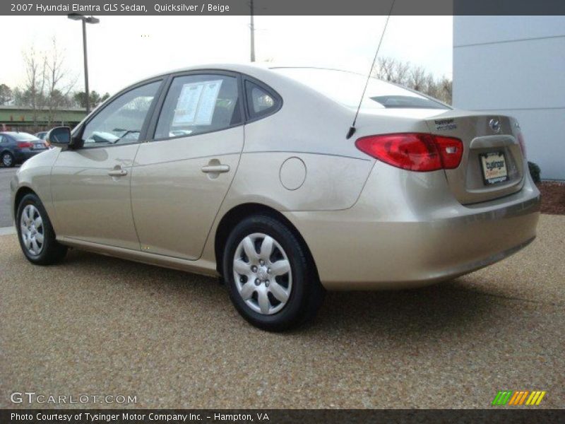 Quicksilver / Beige 2007 Hyundai Elantra GLS Sedan