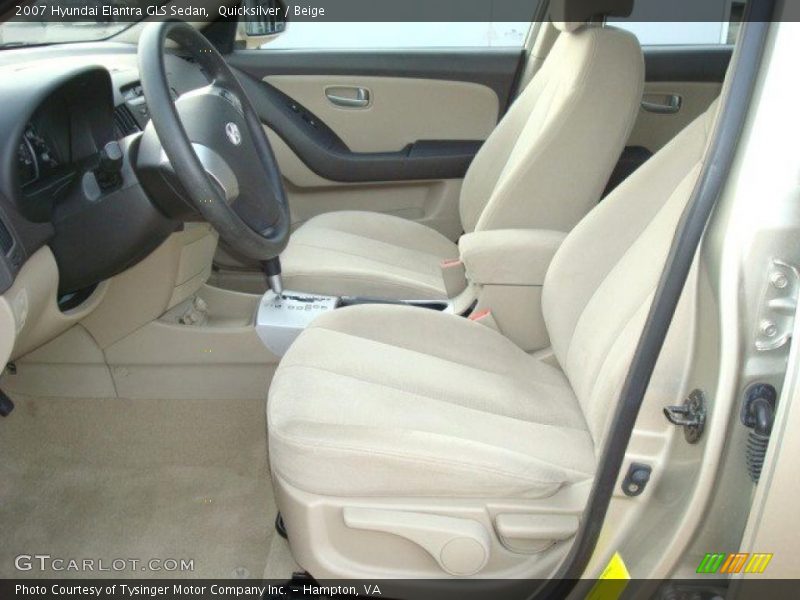 Quicksilver / Beige 2007 Hyundai Elantra GLS Sedan