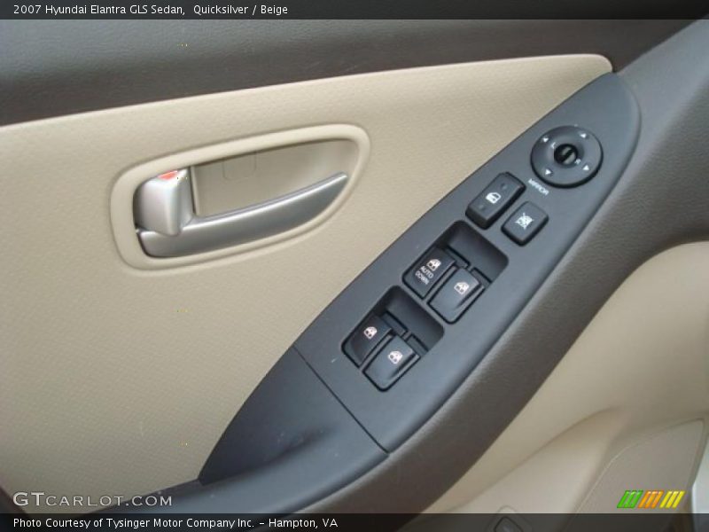 Quicksilver / Beige 2007 Hyundai Elantra GLS Sedan