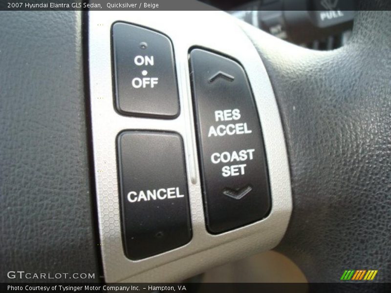 Quicksilver / Beige 2007 Hyundai Elantra GLS Sedan