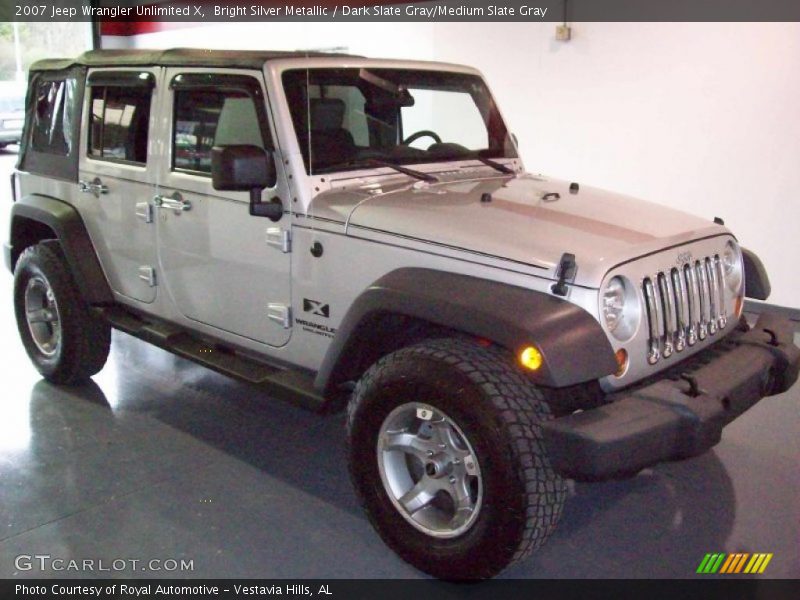 Bright Silver Metallic / Dark Slate Gray/Medium Slate Gray 2007 Jeep Wrangler Unlimited X