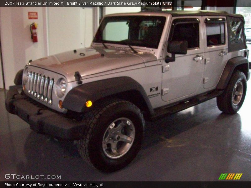 Bright Silver Metallic / Dark Slate Gray/Medium Slate Gray 2007 Jeep Wrangler Unlimited X