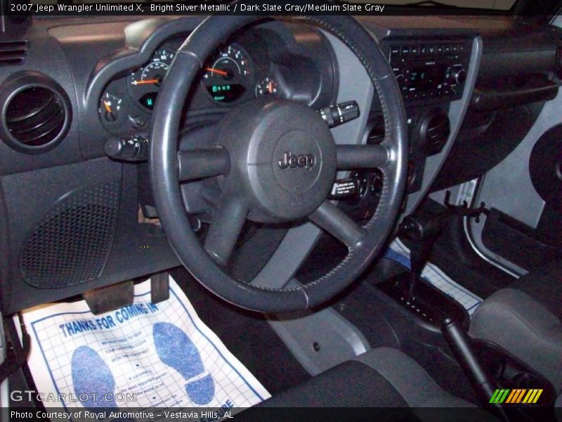 Bright Silver Metallic / Dark Slate Gray/Medium Slate Gray 2007 Jeep Wrangler Unlimited X