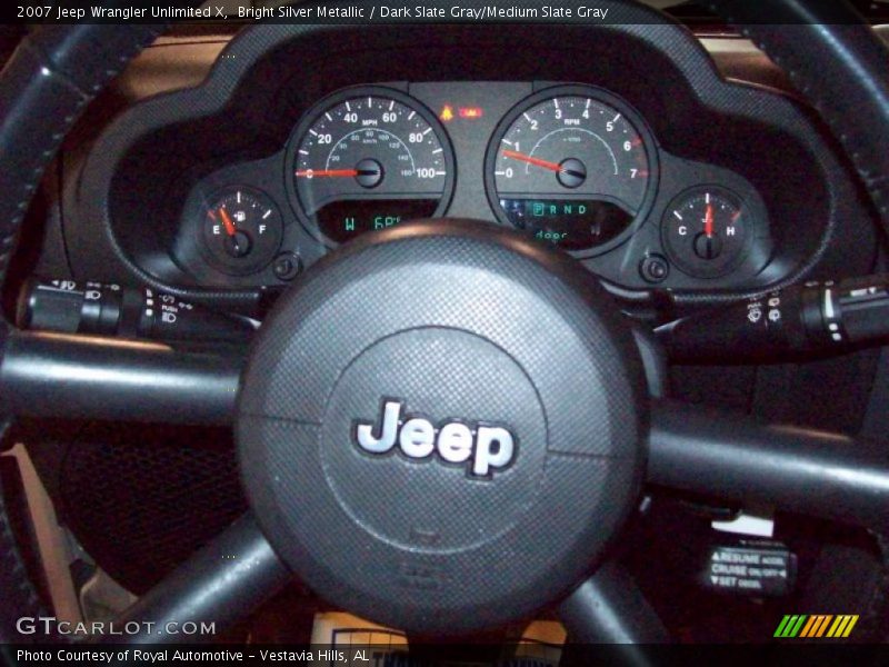 Bright Silver Metallic / Dark Slate Gray/Medium Slate Gray 2007 Jeep Wrangler Unlimited X