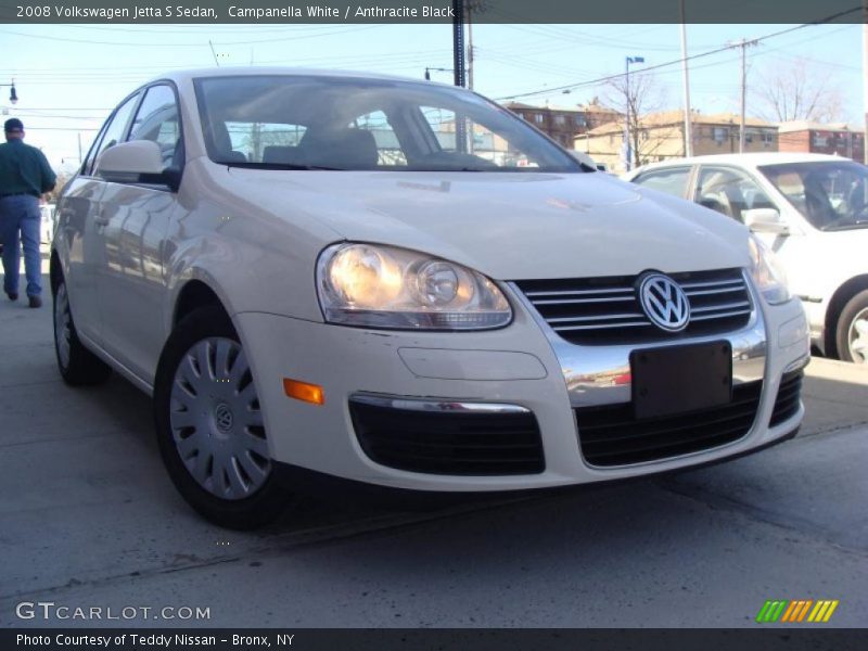 Campanella White / Anthracite Black 2008 Volkswagen Jetta S Sedan