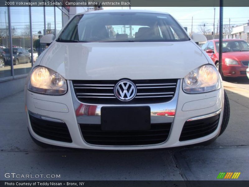 Campanella White / Anthracite Black 2008 Volkswagen Jetta S Sedan