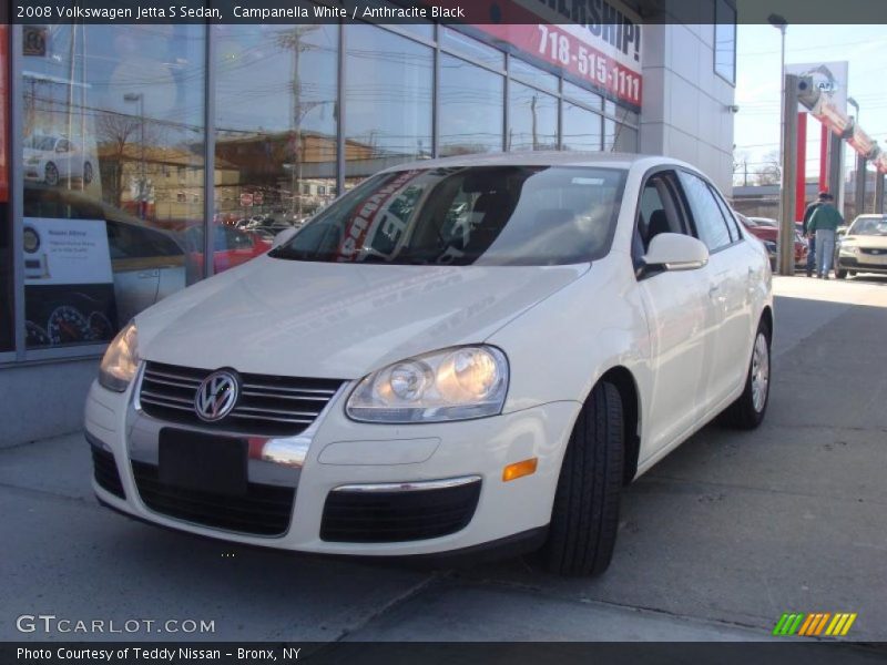 Campanella White / Anthracite Black 2008 Volkswagen Jetta S Sedan