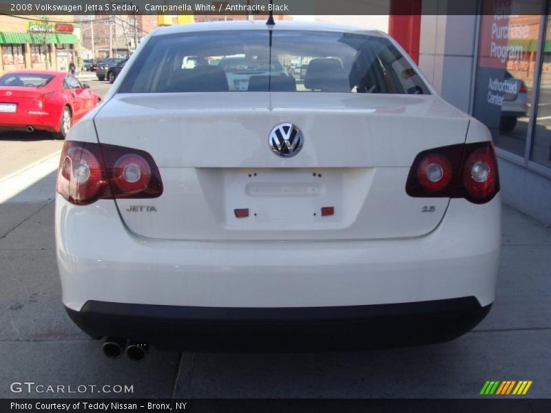 Campanella White / Anthracite Black 2008 Volkswagen Jetta S Sedan
